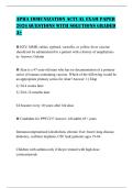 APHA IMMUNIZATION ACTUAL EXAM PAPER 2026 QUESTIONS WITH SOLUTIONS GRADED A&plus;