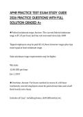 APHR PRACTICE TEST EXAM STUDY GUIDE 2026 PRACTICE QUESTIONS WITH FULL SOLUTION GRADED A&plus;