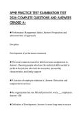 APHR PRACTICE TEST EXAMINATION TEST 2026 COMPLETE QUESTIONS AND ANSWERS GRADED A&plus;