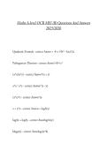  Maths A-level OCR MEI &lpar;B&rpar; Questions And Answers 2025&sol;2026