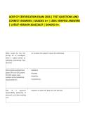 ACRP CP CERTIFICATION EXAM 2026 &vert; TEST QUESTIONS AND CORRECT ANSWERS &vert; GRADED A&plus; &vert; 100&percnt; VERIFIED ANSWERS &vert; LATEST VERSION 2026&sol;2027 &vert; GRADED A&plus;&period;