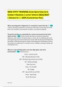 NEW OTFIT TRAINING EXAM QUESTIONS WITH CORRECT ANSWERS &vert; LATEST UPDATE 2026&sol;2027 &vert; GRADED A&plus; &vert; 100&percnt; GUARANTEED PASS&period;