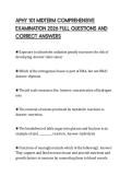 APHY 101 MIDTERM COMPREHENSIVE EXAMINATION 2026 FULL QUESTIONS AND CORRECT ANSWERS