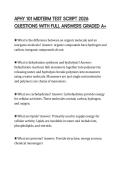 APHY 101 MIDTERM TEST SCRIPT 2026 QUESTIONS WITH FULL ANSWERS GRADED A&plus;