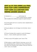 APHY 102 IVY TECH SPRING 2023 FINAL EXAM STUDY GUIDE COMPREHENSIVE STUDY GUIDE 2026 QUESTIONS WITH VERIFIED ANSWERS GRADED A&plus;