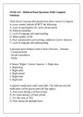 NURS 143 - Midterm&sol;Final Questions With Complete Solutions