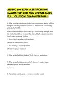 ASU BIO 340 EXAM 1 CERTIFICATION EVALUATION 2026 NEW UPDATE GUIDE FULL SOLUTIONS GUARANTEED PASS