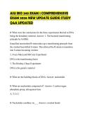 ASU BIO 340 EXAM 1 COMPREHENSIVE EXAM 2026 NEW UPDATE GUIDE STUDY Q&A UPDATED