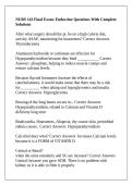 NURS 143 Final Exam&colon; Endocrine Questions With Complete Solutions