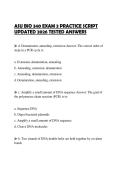 ASU BIO 340 EXAM 3 PRACTICE SCRIPT UPDATED 2026 TESTED ANSWERS