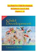 Test Bank&colon; Child Development 9th Edition by Laura E&period; Berk &ndash; Complete Chapters 1-15 PDF &ndash; Instant Download