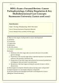 MDC2 Exam 1 Focused Review&colon; Cancer  Pathophysiology&comma; Cellular Regulation & Key  Multidimensional Care Concepts  Rasmussen University &lpar;Latest 2026&sol;2027&rpar;