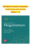 Test Bank&colon; Essentials of Negotiation 6th Edition by Lewicki&comma; Barry & Saunders &ndash; Instant Download