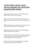 ATI ADULT MEDICAL SURGICAL EXAM 5 PRACTICE ASSESSMENT 2026 CERTIFICATION EVALUATION EXPERT CHECKED