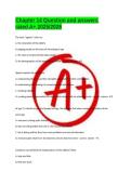 Chapter 14 Question and answers rated A&plus; 2025&sol;2026
