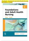 Test Bank &ndash; Foundations and Adult Health Nursing&comma; 9th Edition &lpar;Cooper&rpar; &vert; All Chapters