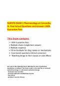 NUR378 EXAM 1 Pharmacology at Concordia&comma; St&period; Paul Actual Questions and Answers 100- Guarantee Pass&period;pdf