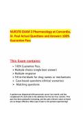 NUR378 EXAM 3 Pharmacology at Concordia&comma; St&period; Paul Actual Questions and Answers 100- Guarantee Pass&period;pdf