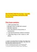 NUR 378 FINAL EXAM Pharmacology - Concordia&comma; St&period; Paul Actual Questions and Answers 100- Guarantee Pass&period;pdf