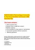 NUR378 EXAM 2 Pharmacology at Concordia&comma; St&period; Paul Actual Questions and Answers 100- Guarantee Pass&period;pdf