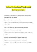 Skeletal System Exam Questions and Answers Graded A&plus;