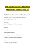 Unit 2&colon; Skeletal System & Joints Exam Questions and Answers Graded A&plus;