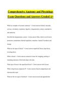 Comprehensive Anatomy and Physiology Exam Questions and Answers Graded A&plus;