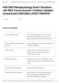 NUR 2063 Pathophysiology Exam 1 Questions with 100&percnt; Correct Answers &vert; Verified &vert; Updated &lpar;Actual Exam&rpar; 20252026 LATEST VERSION&excl;&excl;