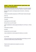 SCRIBE U UPDATED COMPREHENSIVE QUESTIONS AND SOLUTIONS GUARANTEE