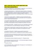 NR574 UPDATED FINAL PAPER QUESTIONS AND SOLUTIONS GUARANTEE 