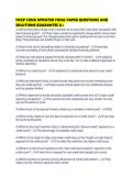 FICEP CUNA UPDATED FINAL PAPER QUESTIONS AND SOLUTIONS GUARANTEE 
