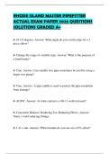 RHODE ISLAND MASTER PIPEFITTER  ACTUAL EXAM PAPER 2026 QUESTIONS  SOLUTIONS GRADED A&plus; 