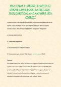 MS2- EXAM 3- STROKE &vert; CHAPTER 57&colon; STROKE &lpar;LEWIS BOOK&rpar; &lbrace;LATEST 2026 -2027&rcub; QUESTIONS AND ANSWERS 100&percnt; CORRECT