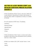 SAR TECH III LATEST REVIEW SCRIPT 2026  DETAILED QUESTIONS PRECISE SOLUTIONS  GRADED A&plus;