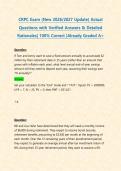 CRPC Exam &lpar;New 2026&sol;2027 Update&rpar; Actual Questions with Verified Answers & Detailed Rationales&vert; 100&percnt; Correct &vert;Already Graded A&plus;