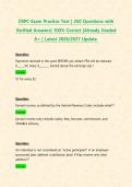 CRPC Exam Practice Test &vert; 250 Questions with Verified Answers&vert; 100&percnt; Correct &vert;Already Graded A&plus; &vert; Latest 2026&sol;2027 Update&period; 