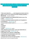 PRIVATE PESTICIDE APPLICATOR LICENSE EXAM  2026 UPADATE QUESTIONS WITH VERIFIED ANSWERS
