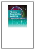 Medical Terminology Systems&colon; A Body Systems Approach &ndash; 8th Edition by Barbara A&period; Gylys &ndash; Complete Test Bank with Answers