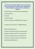IUPUI ANATOMY YARD EXAM 3 NEWEST 2026 ACTUAL EXAM WITH  COMPLETE QUESTIONS AND CORRECT DETAILED ANSWERS &lpar;100&percnt;  VERIFIED ANSWERS&rpar; &vert;ALREADY GRADED A&plus;&vert; &vert;&vert;PROFESSOR  VERIFIED&vert;&vert; 