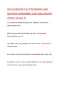 ANCC GEORGETTE REVIEW FOR BOAEDS EXAM  QUESTIONS WITH CORRECT SOLUTIONS 20262027  UPDATED GRADED A&plus;