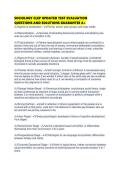 SOCIOLOGY CLEP UPDATED TEST EVALUATION QUESTIONS AND SOLUTIONS GUARANTEE