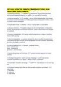 HFT4502 UPDATED PRACTICE EXAM QUESTIONS AND SOLUTIONS GUARANTEE