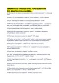 OSTOMY CARE UPDATED FINAL PAPER QUESTIONS AND SOLUTIONS GUARANTEE
