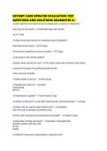 OSTOMY CARE UPDATED EVALUATION TEST QUESTIONS AND SOLUTIONS GUARANTEE