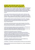 OSTOMY CARE UPDATED EXAM TEST PAPER QUESTIONS AND SOLUTIONS GUARANTEE