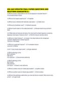USA AAO UPDATED FINAL PAPERS QUESTIONS AND SOLUTIONS GUARANTEE 