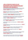APEA 3P HIGH STAKES EXAM  QUESTIONS AND ANSWERS 20262027  UPDATED AND GRADED A&plus; 