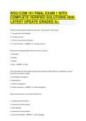 WGU COM 101 FINAL EXAM 1 WITH COMPLETE VERIFIED SOLUTIONS 2026 LATEST UPDATE GRADED A&plus;  
