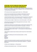 AYPO REAL ESTATE UPDATED PRACTICE EXAM QUESTIONS AND SOLUTIONS GUARANTEE