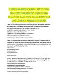 FISDAP Paramedic Final Exam &lpar;Latest&rpar; &ndash; PARAMEDIC STUDY GUIDE 2026&sol;2027 COMPLETE QUESTIONS WITH VERIFIED CORRECT ANSWERS &vert;&vert; 100&percnt; GUARANTEED PASS &vert; NEWEST VERSION